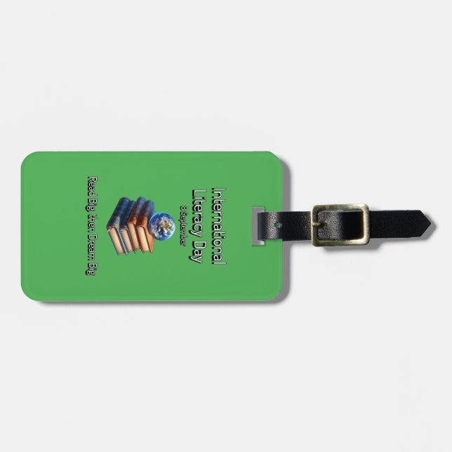 International Literacy Day. Dream Big. Luggage Tag (Front Horizontal)