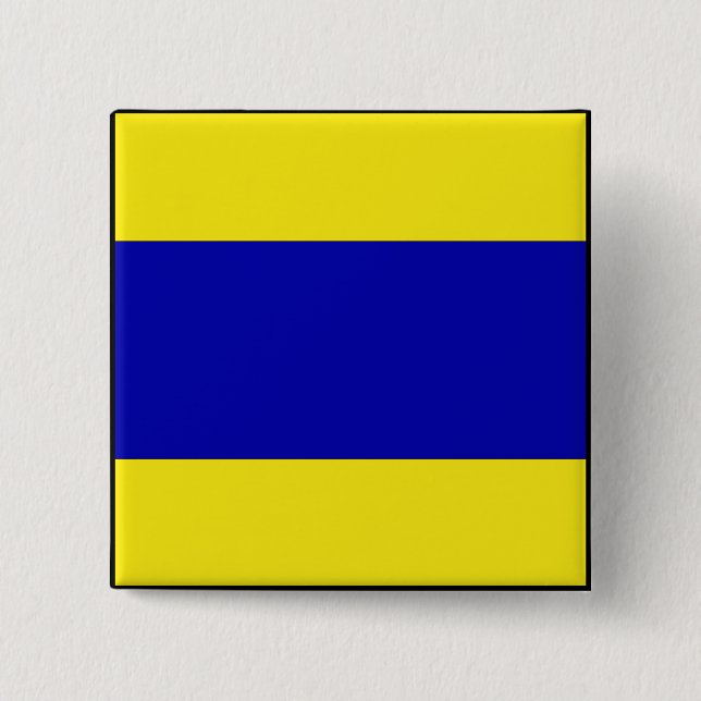 International maritime signal flag letter nautical 2 inch square button (Front)