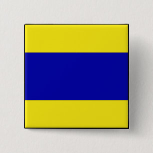 International maritime signal flag letter nautical 2 inch square button