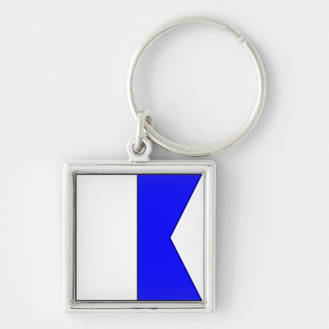 International maritime signal flag letter nautical keychain (Front)