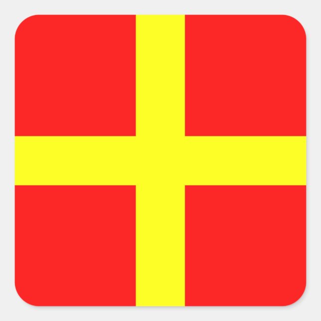 International maritime signal flag letter nautical square sticker (Front)