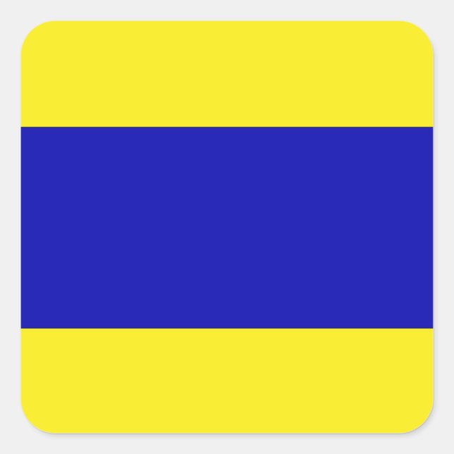 International maritime signal flag letter nautical square sticker (Front)