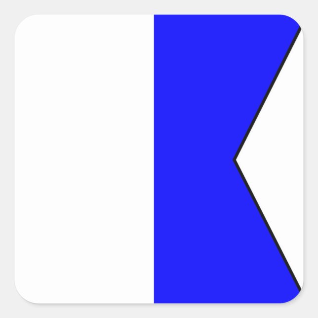 International maritime signal flag letter nautical square sticker (Front)