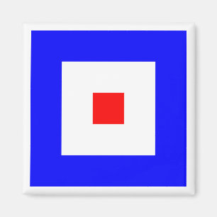International Maritime Signal Flag WHISKEY Magnet