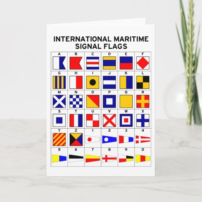 International Maritime Signal Flags Card (Front)