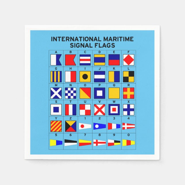 International Maritime Signal Flags Napkin (Front)