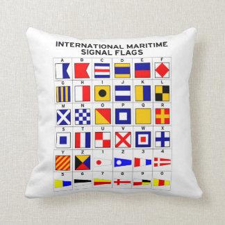 International Maritime Signal Flags Throw Pillow