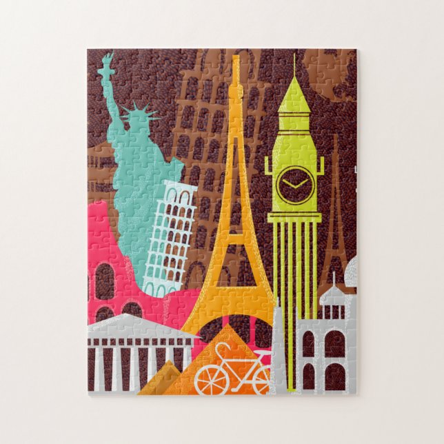 International Monuments Jigsaw Puzzle (Vertical)