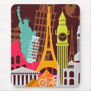 International Monuments Mouse Pad