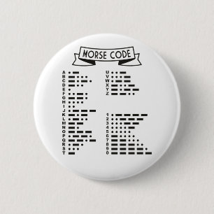 International Morse Code  2 Inch Round Button