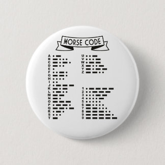 International Morse Code 2 Inch Round Button