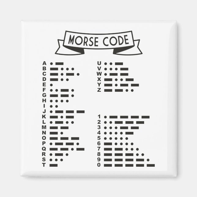 International Morse Code Magnet (Front)