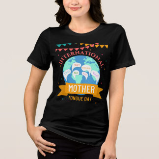 International Mother Language Day Multilingual Ear Tri-Blend Shirt