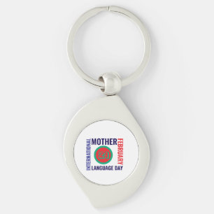 International Mother Language Day Unique Keychain