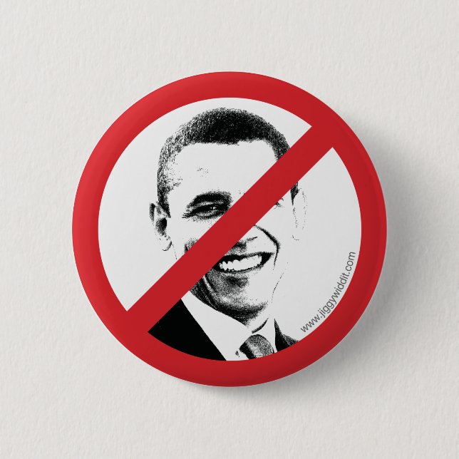 International No! Obama 2 Inch Round Button (Front)