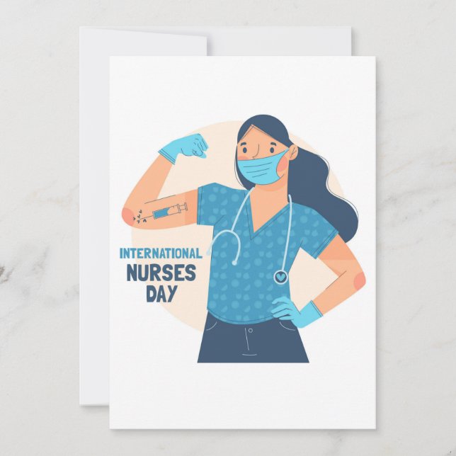 International Nurses Day | Nurses are Strong  Clas Holiday Card (Front)
