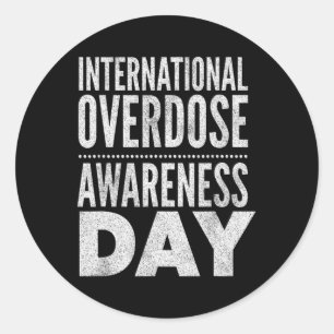 International Overdose Awareness Day Purple Classic Round Sticker