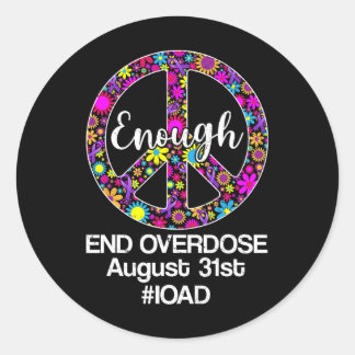 International Overdose Awareness Day Purple Peace Classic Round Sticker