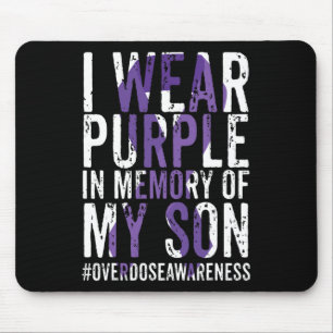International Overdose Awareness Wear Purple Ribbo Mouse Pad