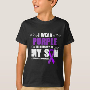 International Overdose Awareness Wear Purple Ribbo T-Shirt