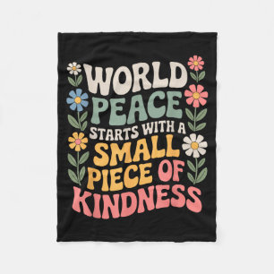 International Peace Day Insring World Kindness Day Fleece Blanket