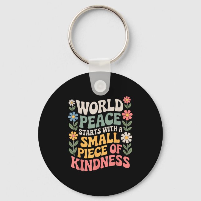 International Peace Day Insring World Kindness Day Keychain (Front)