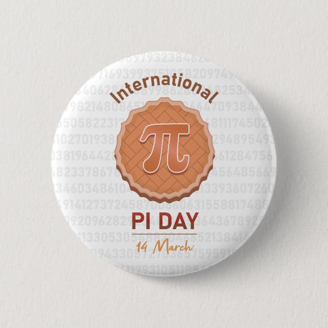 International Pi Day 2 Inch Round Button (Front)