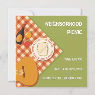 International Picnic Day - Neighbourhood Picnic Invitation