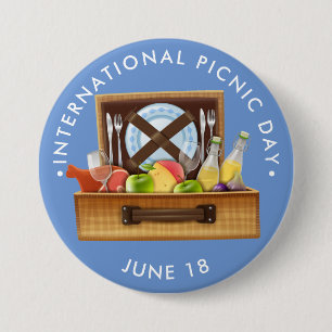International Picnic Day, PICNIC BASKET 3 Inch Round Button