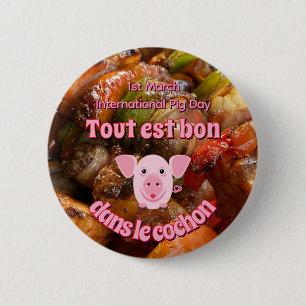 International Pig Day 2 Inch Round Button