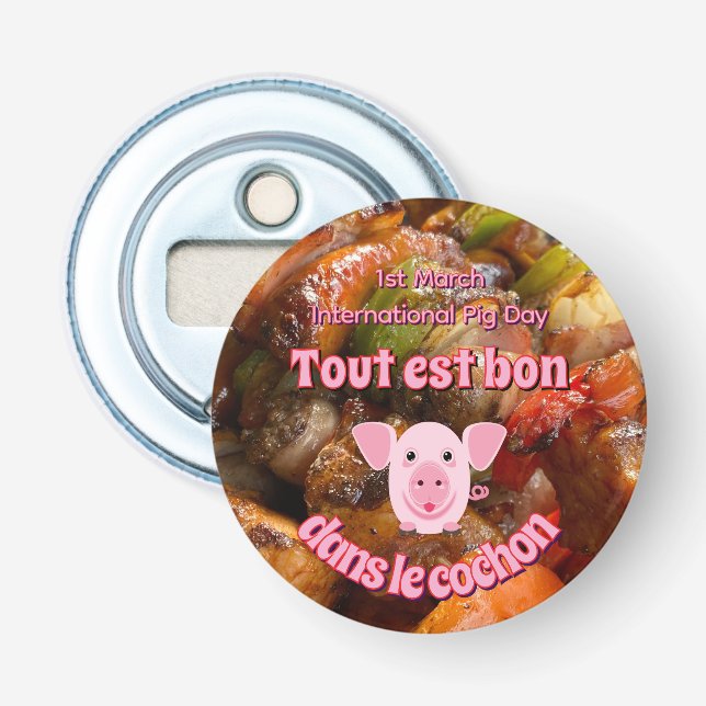 International Pig Day Bottle Opener (Front)