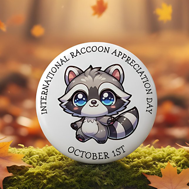 International Raccoon Appreciation Day 2 Inch Round Button (Creator Uploaded)