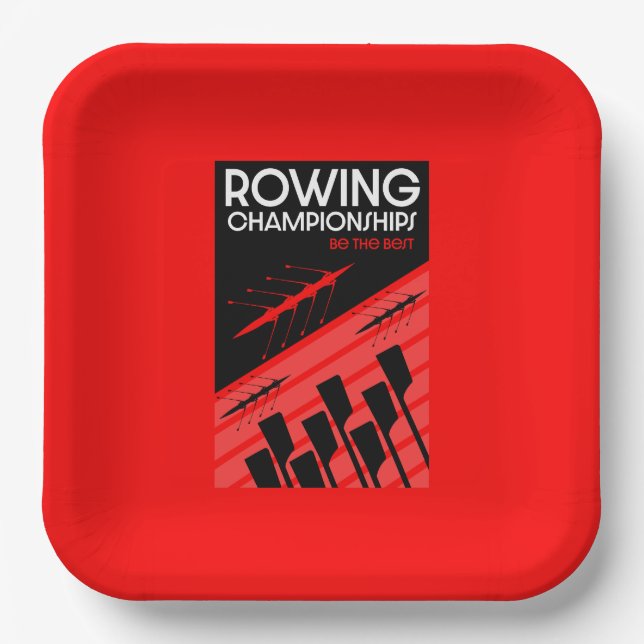 International rowing paper plate (Front)