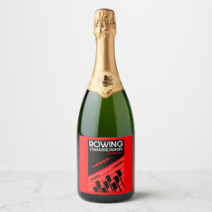 International rowing sparkling wine label