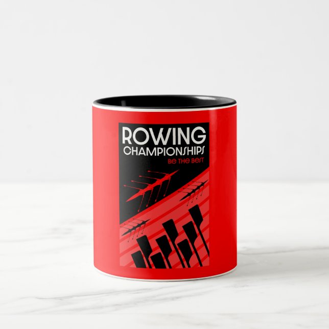 International rowing Two-Tone coffee mug (Center)