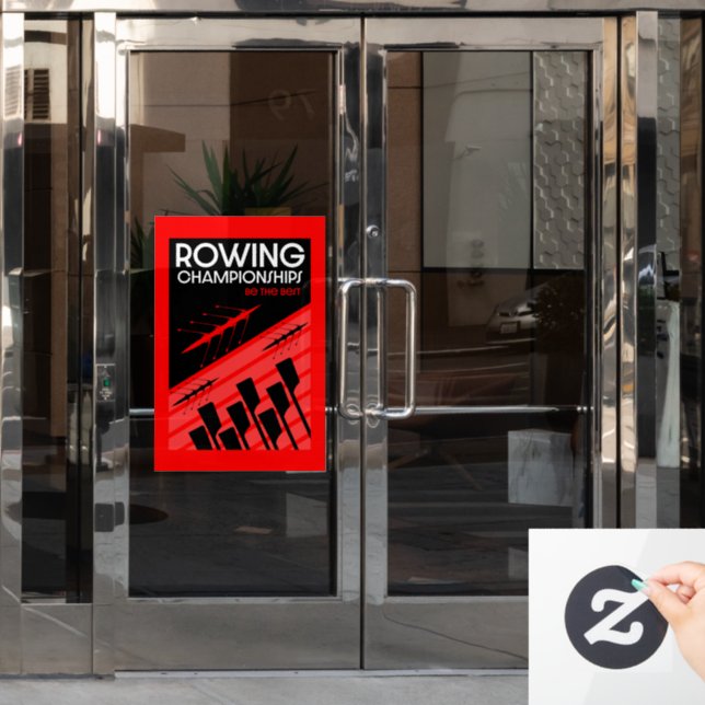 International rowing window cling (Office Door)