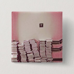 International school library day gift idea 2 inch square button