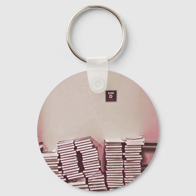 International school library day gift idea keychain (Front)
