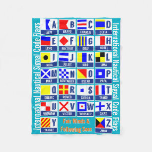 International Sign Code Flags Fleece Blanket