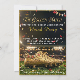 International Soccer Championship Watch Party  Invitation