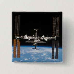 International Space Station 19 2 Inch Square Button