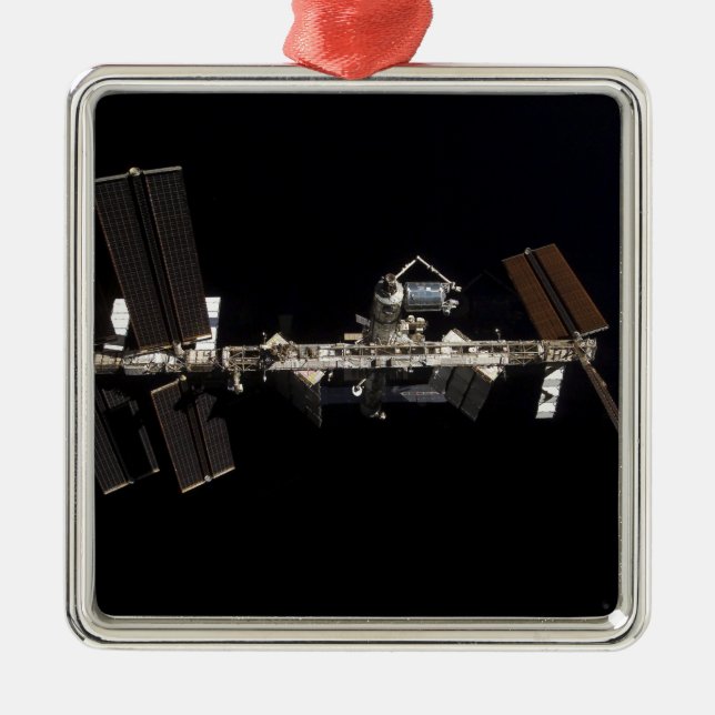 International Space Station 24 Metal Ornament (Front)