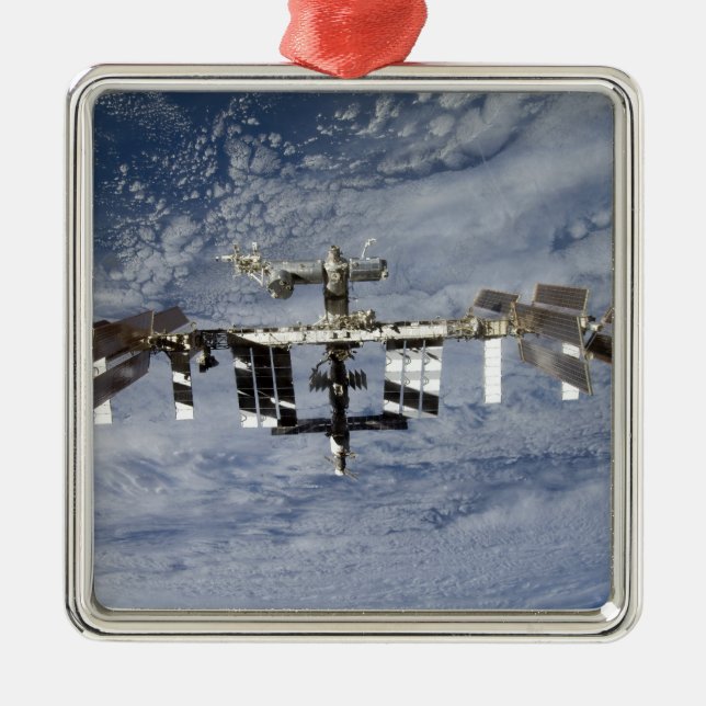 International Space Station 28 Metal Ornament (Front)