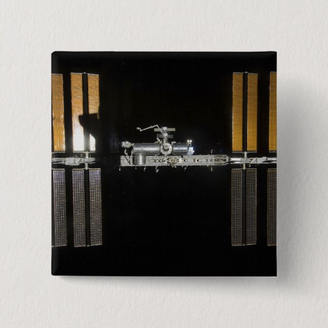 International Space Station 2 Inch Square Button (Front)