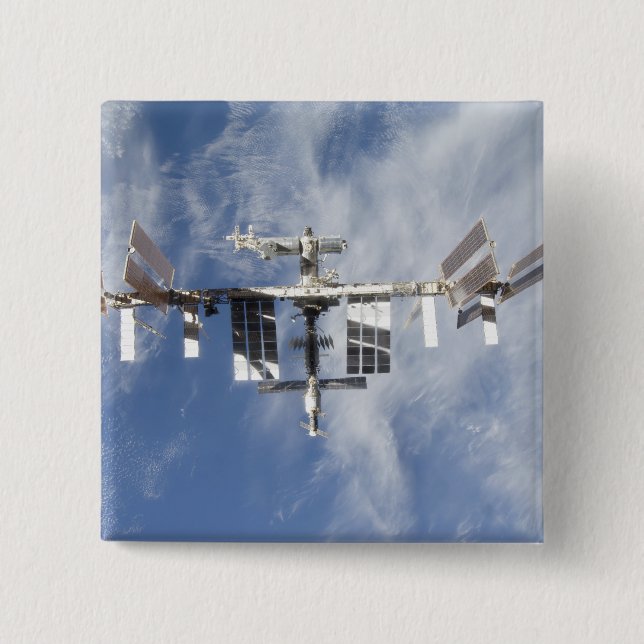 International Space Station 4 2 Inch Square Button (Front)