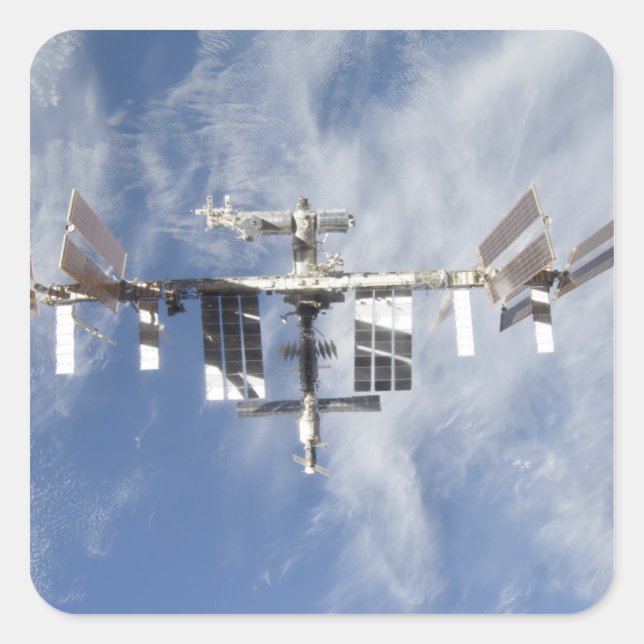 International Space Station 4 Square Sticker (Front)
