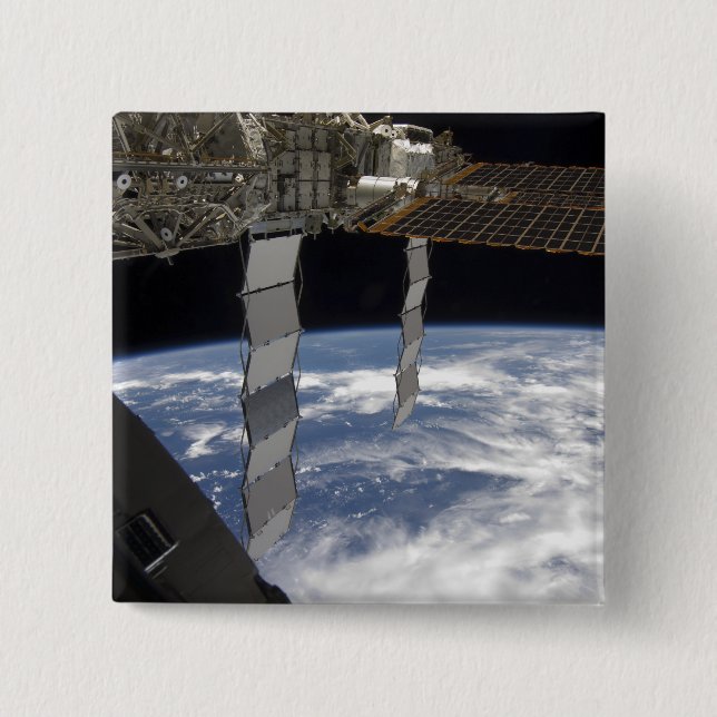 International Space Station 7 2 Inch Square Button (Front)