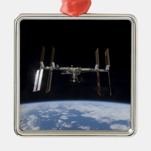 International Space Station 9 Metal Ornament (Front)