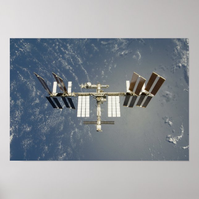 International Space Station backdropped Poster (Front)