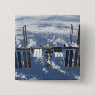International Space Station in orbit 2 Inch Square Button